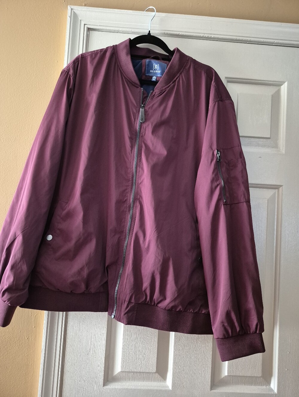 George Men’s Burgundy Bomber Jacket